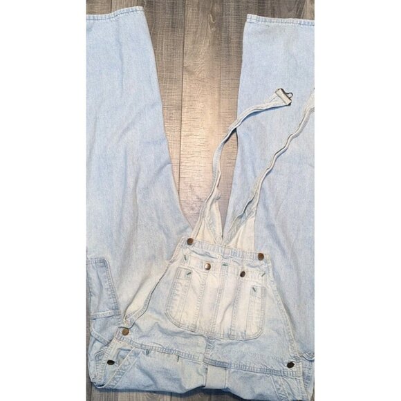 VTG GAP Overalls Mens Large Denim Paint Grunge Work Hippie Y2K Boho Jean Relaxed - Picture 2 of 14